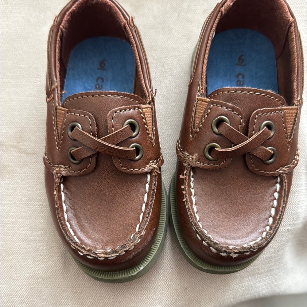 Carter's Brown Dress Shoes with Moccasin Stitching